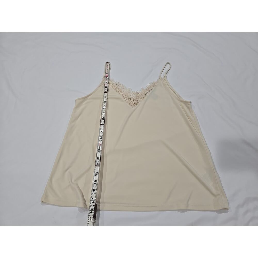 H&M Women's Camisole Lace Trimed Medium Cream